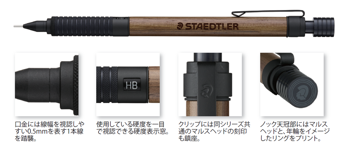 02
ステッドラー シャープペンシル 925 35 BAUMGRAPH (バウムグラフ)
特長